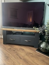 Solid Oak Corner TV Unit