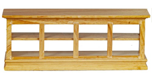 Dolls house oak display - dolls, case