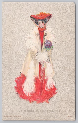 Postcard vintage girl art am - postcard,