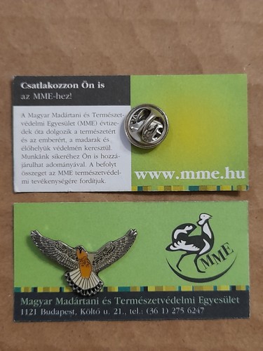 Mme kestrel charity pin badge - kestrel,