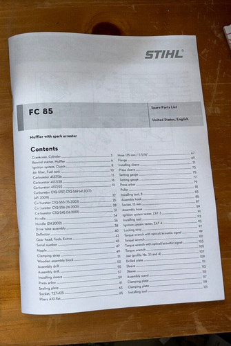 Fc85 stihl edger - fc, 85