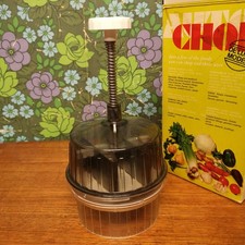 Vintage Auto Chop vegetable Kitchen Chopper Zyliss 70's Retro kitchenalia