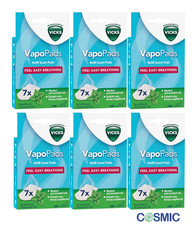 6 X Vicks Menthol VapoPads Comforting Soothing Vaporiser Refill Scent - 7 pads