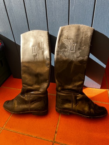 Vintage ladies black leather - black,