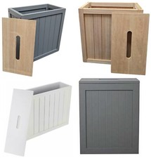 Wooden Slimline Storage Roll Box Unit Multi Purpose Bathroom Shaker Caddy Tidy