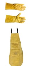 Premium Gold Leather Welders / Welding / Carpenters / Gardeners Apron + GLOVES