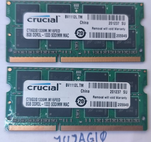 Crucial 16gb kit - (2x8gb), ddr3