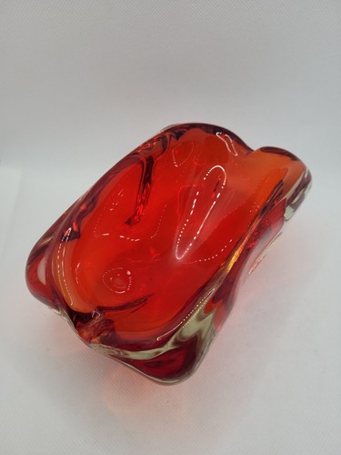 Vintage red glass decorative - vintage,