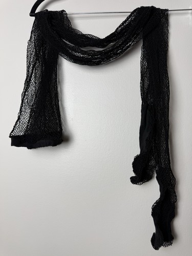 Vintage 1970s black - black, fishnet