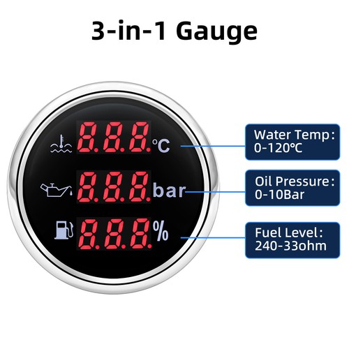 52mm gauge fuel level - 1,