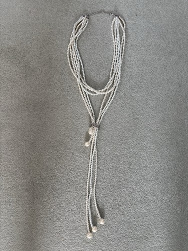 Multi stranded lariat necklace - lariat,