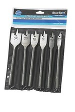 Bluespot Flat Wood Drill Bit Set 6pc 10-25mm Wood Cutting Drill Bit Set