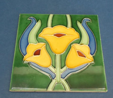 30's ? Wall Washstand Tile Art