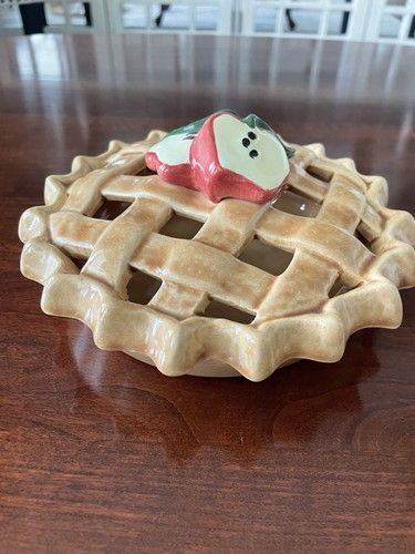 Vintage ceramic apple pie - ceramic,