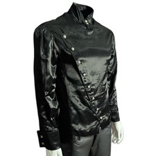SHRINE EMPIRE SATIN GOTHIC VAMPIRE STEAMPUNK EDWARDIAN VICTORIAN JACKET SHIRT