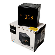 Sony ICF-C1 Black Cube FM/AM Analogue Tuner Radio Alarm Clock