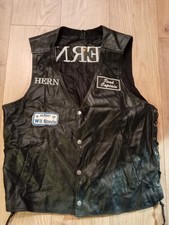 Motorcycle Leather Vest "HERN" Aberdeen (APG), MD Chapter, Biker Patches