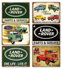 Land Rover Style Distressed Metal Garage Wall Signs Mancave Shed Workshop