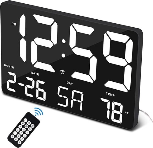Digital wall clock 5 - clock,, 11.5"