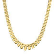 Ladies 9ct Yellow Gold Brick &