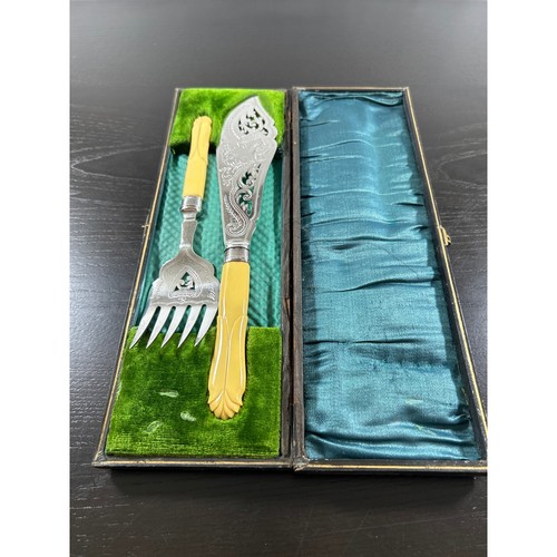 Antique silver plate fish - antique,
