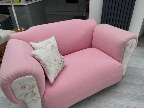 Pink white floral - white, 2