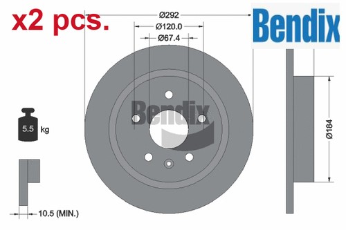 Pcs rear brake - x2,