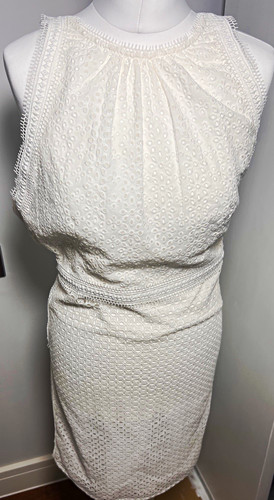 Reiss white sheath dress - white, 14