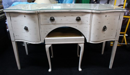 Vintage painted dressing table - painted,