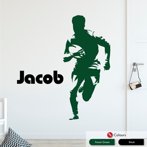 Rugby wall art sticker - rugby,