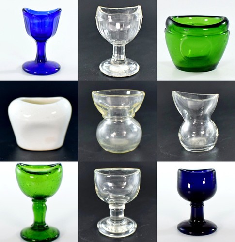 Antique glass eye bath - bath,