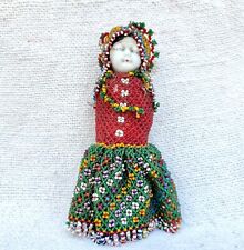 Vintage Handmade Beads Work Clothes Frozen Charlotte Porcelain Doll Japan C193