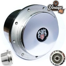 Classic Austin Mini Cooper 9 Hole Polished Alloy Steering Wheel Boss Fitting Kit
