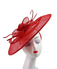 Large Flower Feather Hair Hat