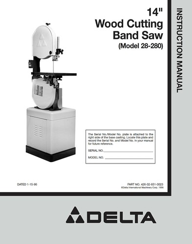 Delta 280 band saw - 28-280,