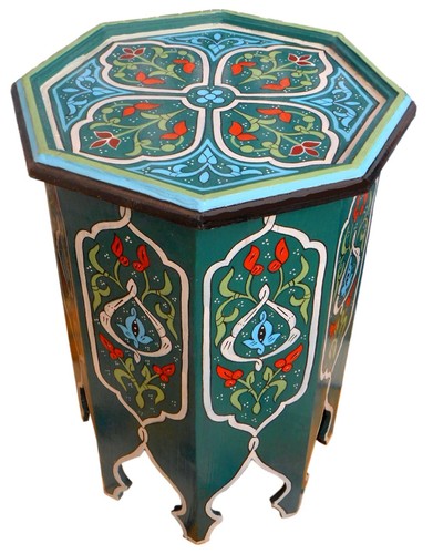 Moroccan handmade wood table - moroccan,