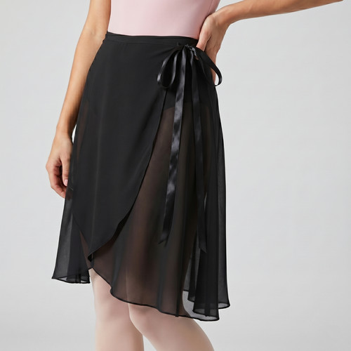 Hoerev black sheer wrap skirt - sheer,