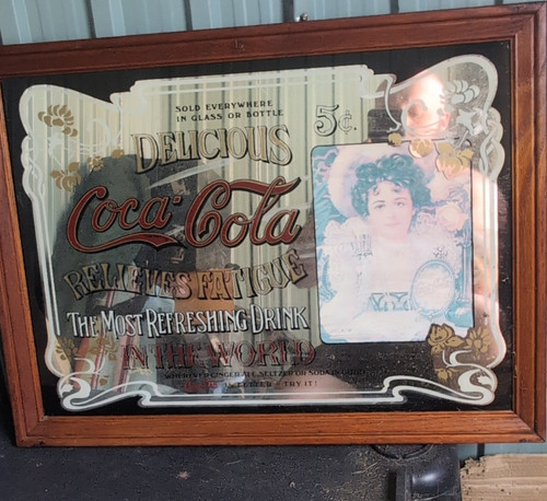 Coca cola advertising mirror - advertising,