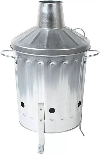 Galvanised incinerator fire - incinerator,