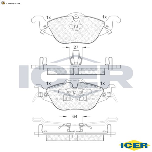 Brake pad set disc brake