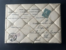 Shabby Chic Linen Postcard