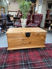 pine trunk chest storage box ottoman