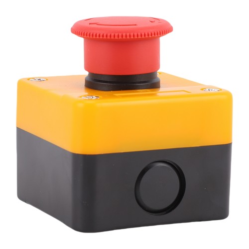 Red emergency stop button - stop,