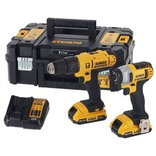 DeWalt Combi Drill Impact Driver Cordless DCZ298D2T-BQGB 18V 2 x 2Ah Li-ion XR