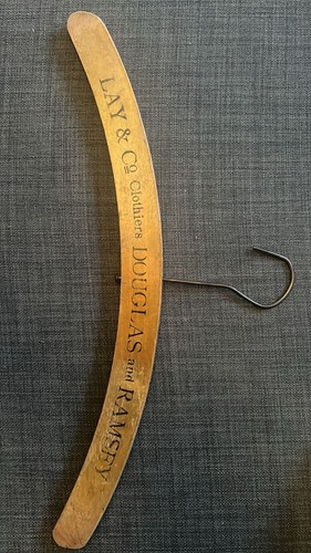 Vintage 1920s wood coat hanger - vintage,