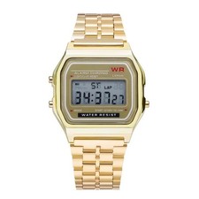 NEW CASIO Retro Classic Unisex Digital Steel Bracelet Watch A158WA-1YES Silver