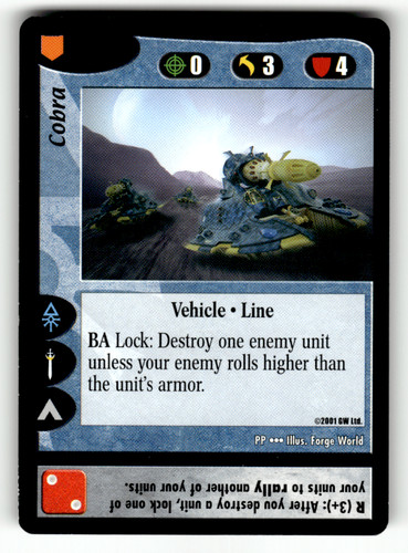 Warhammer 000 cobra - cobra, 2001