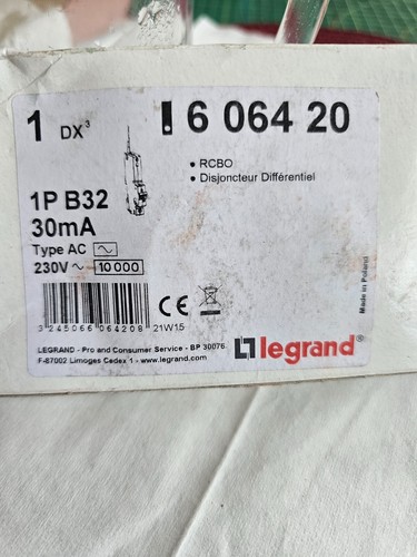 Legrand 32amp rcbo 606420 b32 - legrand,
