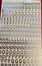 VINYL LETTERS (Approx) 300 Silver foil Stickon Self Adhesive Letters. (9mm tall)