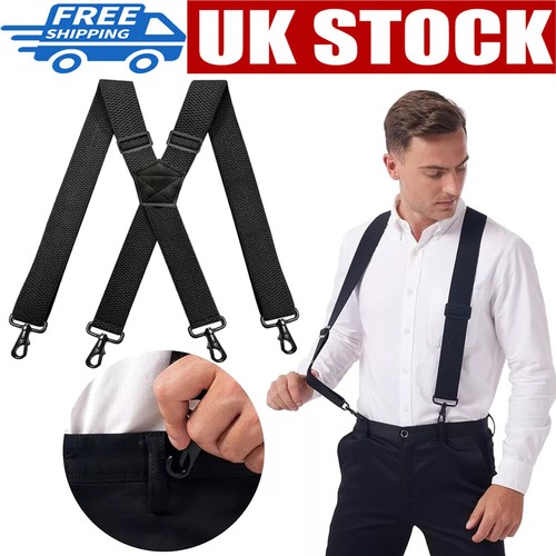 Men braces strong metal clips - men,